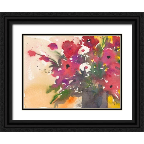 Something Floral IV Black Ornate Wood Framed Art Print with Double Matting by Dixon, Samuel