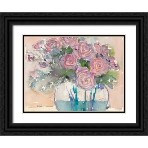 Something Floral VI Black Ornate Wood Framed Art Print with Double Matting by Dixon, Samuel