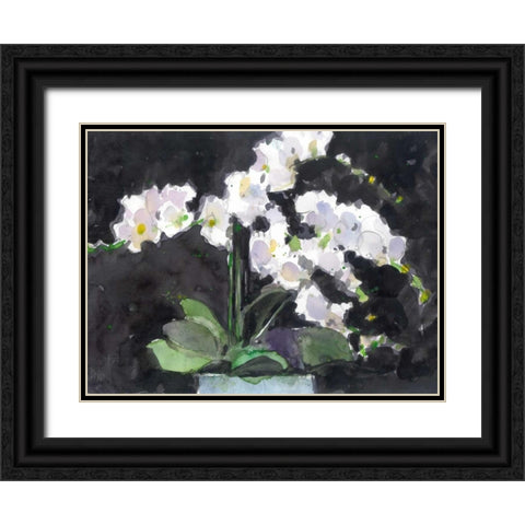 Something Floral VII Black Ornate Wood Framed Art Print with Double Matting by Dixon, Samuel