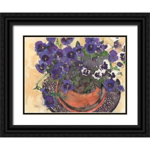 Something Floral VIII Black Ornate Wood Framed Art Print with Double Matting by Dixon, Samuel