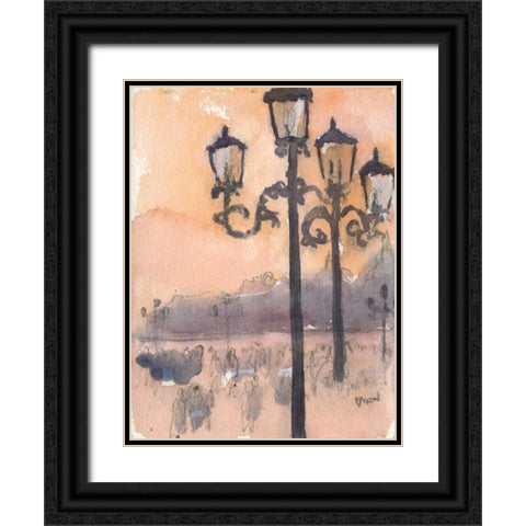 Venice Watercolors I Black Ornate Wood Framed Art Print with Double Matting by Dixon, Samuel