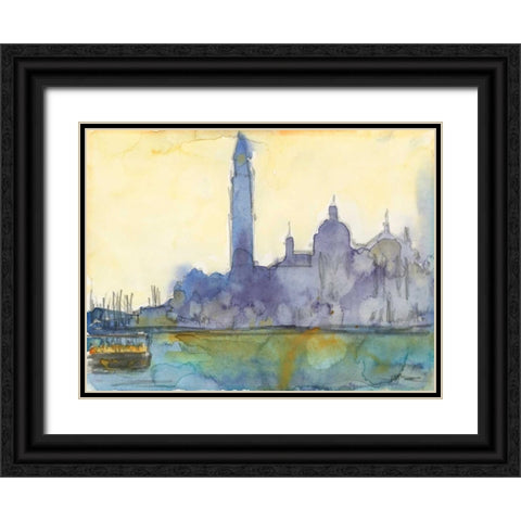 Venice Watercolors VI Black Ornate Wood Framed Art Print with Double Matting by Dixon, Samuel