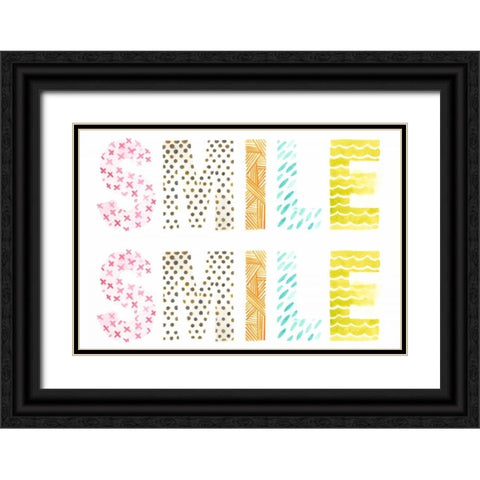 Pattern Sentiment III Black Ornate Wood Framed Art Print with Double Matting by Vess, June Erica