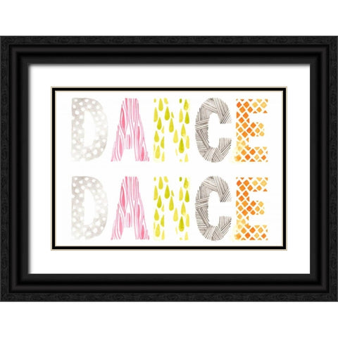 Pattern Sentiment IV Black Ornate Wood Framed Art Print with Double Matting by Vess, June Erica