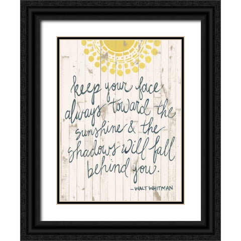 Sun Quote III Black Ornate Wood Framed Art Print with Double Matting by Popp, Grace