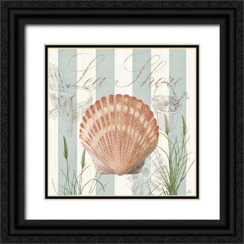 Seashells by the Seashore II Black Ornate Wood Framed Art Print with Double Matting by Reynolds, Jade