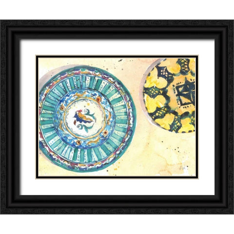 Plate Study I Black Ornate Wood Framed Art Print with Double Matting by Dixon, Samuel