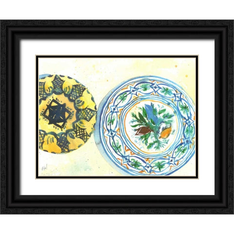 Plate Study II Black Ornate Wood Framed Art Print with Double Matting by Dixon, Samuel