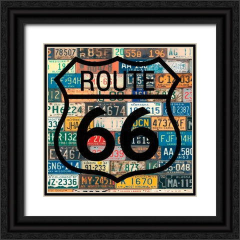 Garage Sign V Black Ornate Wood Framed Art Print with Double Matting by Studio W