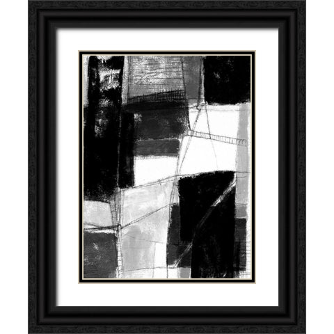 Dynamic Deconstruct I Black Ornate Wood Framed Art Print with Double Matting by Goldberger, Jennifer