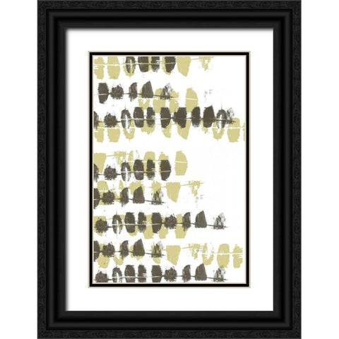 Connect the Dashes Neutral II Black Ornate Wood Framed Art Print with Double Matting by Goldberger, Jennifer