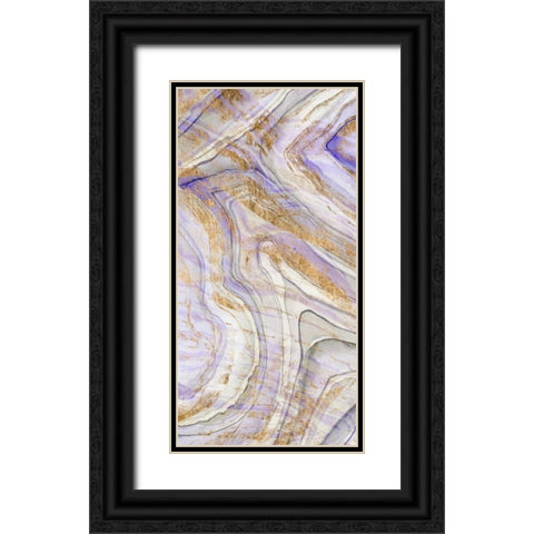 Amethyst and Gold I Black Ornate Wood Framed Art Print with Double Matting by Studio W