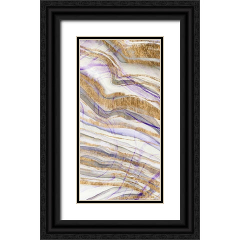Amethyst and Gold II Black Ornate Wood Framed Art Print with Double Matting by Studio W