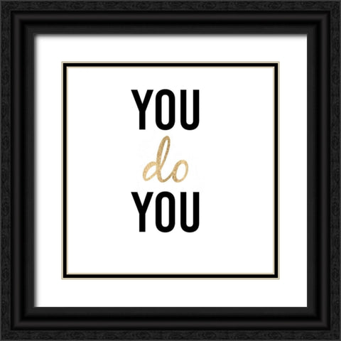 Golden Quote II Black Ornate Wood Framed Art Print with Double Matting by Hambly, Anna