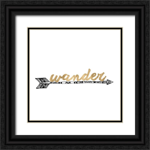 Golden Quote V Black Ornate Wood Framed Art Print with Double Matting by Hambly, Anna