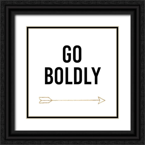 Golden Quote VI Black Ornate Wood Framed Art Print with Double Matting by Hambly, Anna