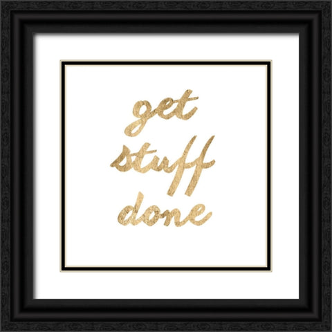 Golden Quote VII Black Ornate Wood Framed Art Print with Double Matting by Hambly, Anna
