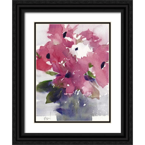 Floral Between I Black Ornate Wood Framed Art Print with Double Matting by Dixon, Samuel