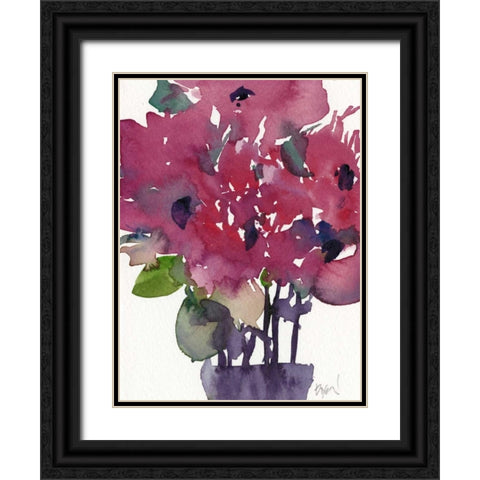 Floral Between II Black Ornate Wood Framed Art Print with Double Matting by Dixon, Samuel
