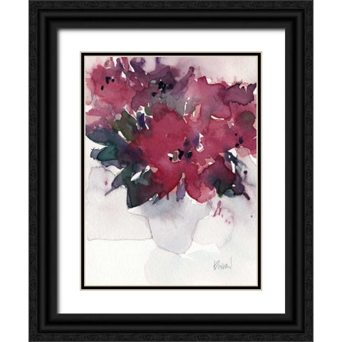 Floral Between III Black Ornate Wood Framed Art Print with Double Matting by Dixon, Samuel