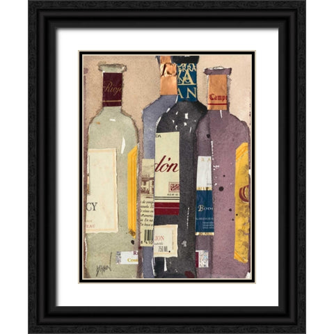 Red Wine Tasting I Black Ornate Wood Framed Art Print with Double Matting by Dixon, Samuel