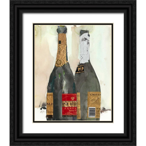 After the Bubbly I Black Ornate Wood Framed Art Print with Double Matting by Dixon, Samuel