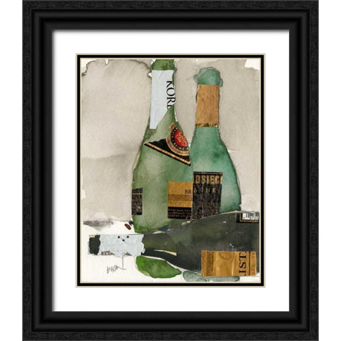 After the Bubbly II Black Ornate Wood Framed Art Print with Double Matting by Dixon, Samuel