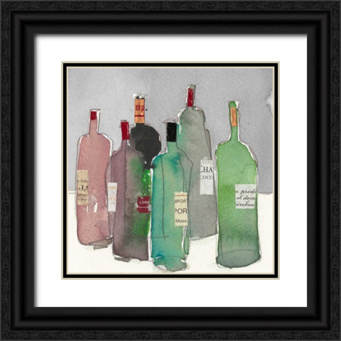 Wine Party I Black Ornate Wood Framed Art Print with Double Matting by Dixon, Samuel