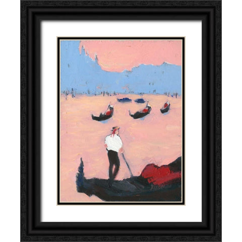 Venice Study II Black Ornate Wood Framed Art Print with Double Matting by Dixon, Samuel