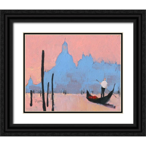 Venice Study III Black Ornate Wood Framed Art Print with Double Matting by Dixon, Samuel