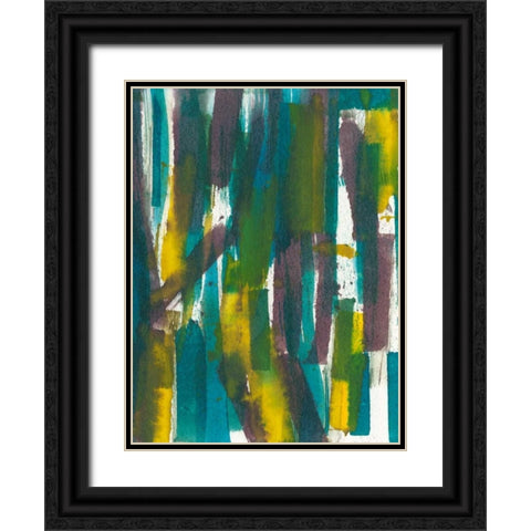 Dashes I Black Ornate Wood Framed Art Print with Double Matting by Fuchs, Jodi