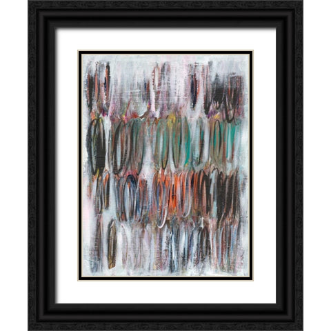 Paint Scribble I Black Ornate Wood Framed Art Print with Double Matting by Fuchs, Jodi