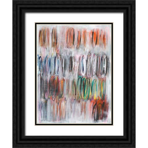 Paint Scribble II Black Ornate Wood Framed Art Print with Double Matting by Fuchs, Jodi
