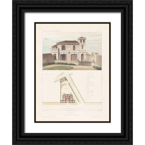Habitations Modernes III Black Ornate Wood Framed Art Print with Double Matting by Morel, A.