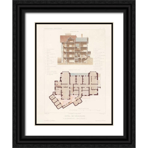 Habitations Modernes VI Black Ornate Wood Framed Art Print with Double Matting by Morel, A.
