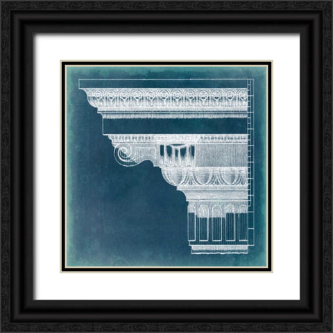 Capital Blueprint I Black Ornate Wood Framed Art Print with Double Matting by Vision Studio