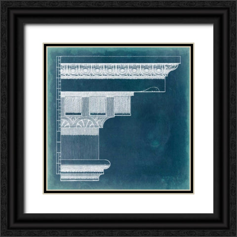 Capital Blueprint IV Black Ornate Wood Framed Art Print with Double Matting by Vision Studio