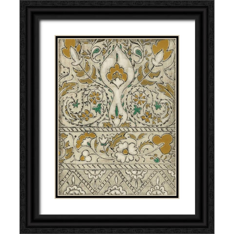 Earthenware Floral I Black Ornate Wood Framed Art Print with Double Matting by Zarris, Chariklia