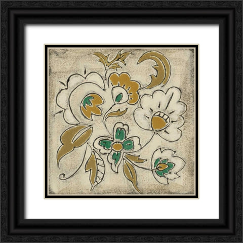 Earthenware Floral III Black Ornate Wood Framed Art Print with Double Matting by Zarris, Chariklia