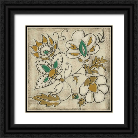 Earthenware Floral IV Black Ornate Wood Framed Art Print with Double Matting by Zarris, Chariklia