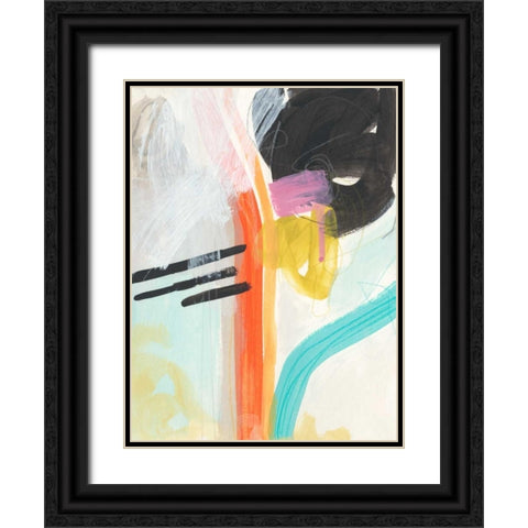 Rhythm Variations I Black Ornate Wood Framed Art Print with Double Matting by Vess, June Erica