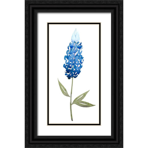Blue Bonnets II Black Ornate Wood Framed Art Print with Double Matting by Popp, Grace