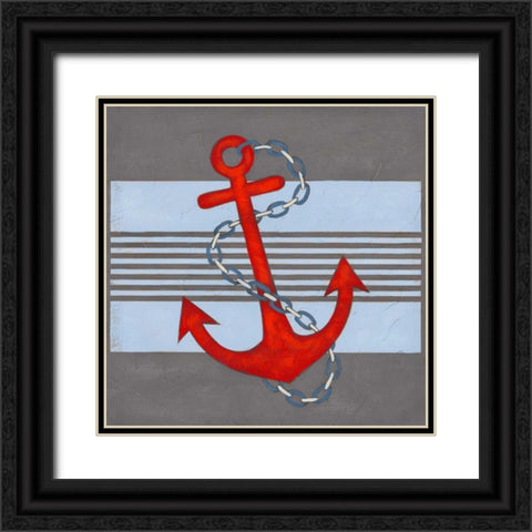 Nautical Graphic III Black Ornate Wood Framed Art Print with Double Matting by Vess, June Erica