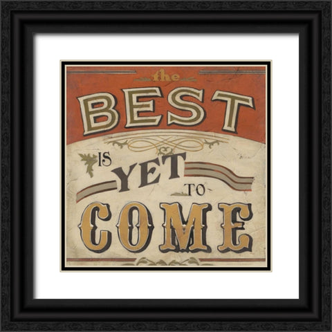 Retro Inspirations I Black Ornate Wood Framed Art Print with Double Matting by Vess, June Erica