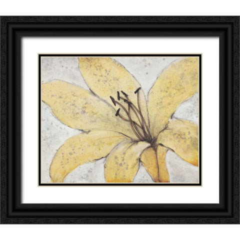 Transparency Flower II Black Ornate Wood Framed Art Print with Double Matting by OToole, Tim