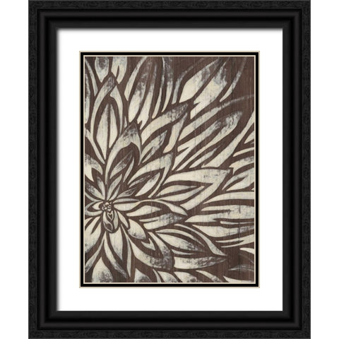 Barnwood Blossom II Black Ornate Wood Framed Art Print with Double Matting by Vess, June Erica