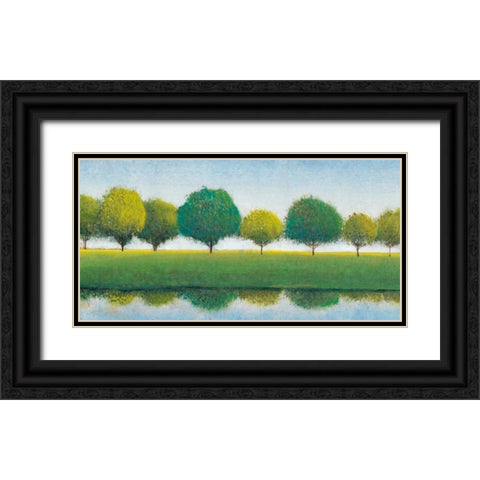 Trees in a Line I Black Ornate Wood Framed Art Print with Double Matting by OToole, Tim