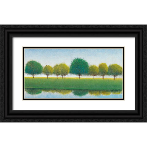 Trees in a Line II Black Ornate Wood Framed Art Print with Double Matting by OToole, Tim