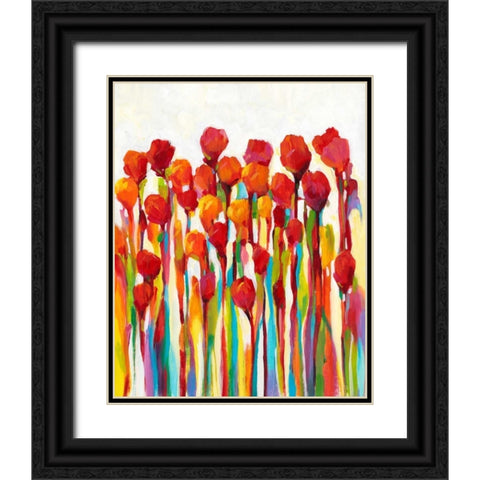 Bursting with Color I Black Ornate Wood Framed Art Print with Double Matting by OToole, Tim