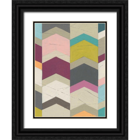 Confetti Prism II Black Ornate Wood Framed Art Print with Double Matting by Vess, June Erica